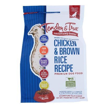 Tender & True Dog Food Chicken And Brown Rice - Case of 6 - 4 LB