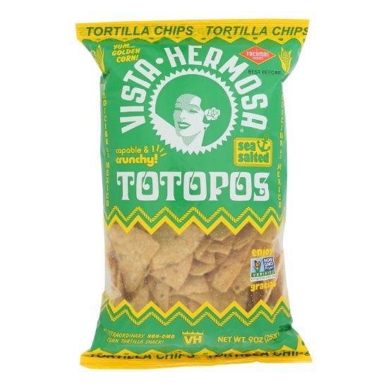 Vista Hermosa - Tortilla Chips Totopos Crn - Case of 6-9 OZ