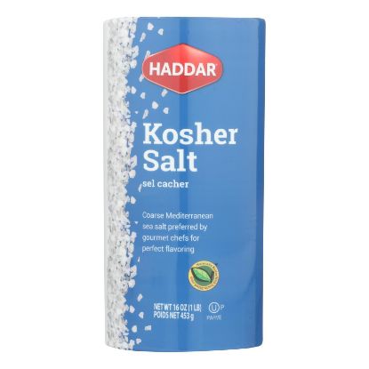 Haddar Salt - Kosher - Case of 12 - 16 oz