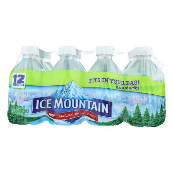 Ice Mountain - Natural Spring Water - Case of 4 - 12/8 fl oz.