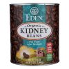 Eden Foods Organic Kidney Beans - Case of 6 - 108 oz.