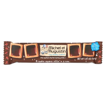 Michel Et Augustin Cookie Squares With Dark Chocolate  - Case of 18 - 1.07 OZ