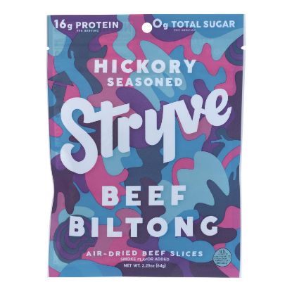 Stryve Foods - Beef Biltong Smoked - Case of 12 - 2.25 OZ