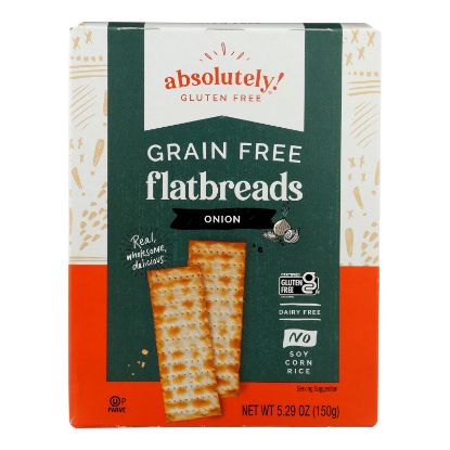 Absolutely Gluten Free - Flatbread - Toasted Onion - Case of 12 - 5.29 oz.