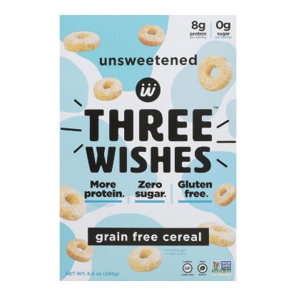 Three Wishes - Cereal Unsweetened Gluten Free - Case of 6-8.6 OZ