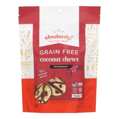 Absolutely Gluten Free Chews - Coconut - Cranberry - Gluten Free - Case of 12 - 5 oz