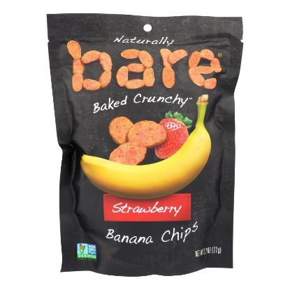 Bare Fruit Naturally Baked Crunchy Strawberry Banana Chips - Case of 12 - 2.7 OZ