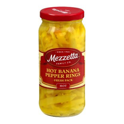 Mezzetta Deli Sliced Hot Pepper Rings - Case of 6 - 16 oz.