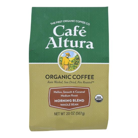 Cafe Altura Morning Blend Light Roast Organic 1.25 Lb. Bag  - Case of 6 - 1.25 LB