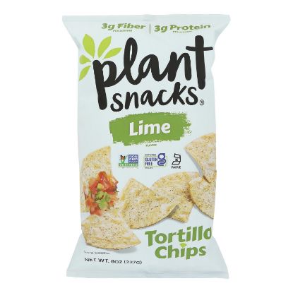 Plant Snacks - Tortilla Chips Lime - Case of 9-8 OZ