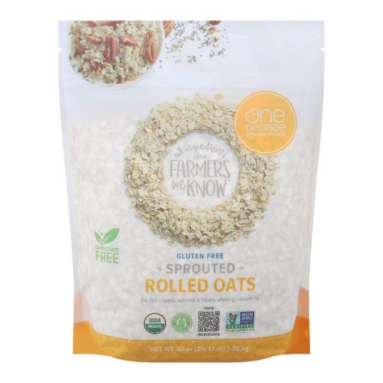 One Degree Organic Foods - Sprtd Oats Rolled - Case of 4 - 45 OZ