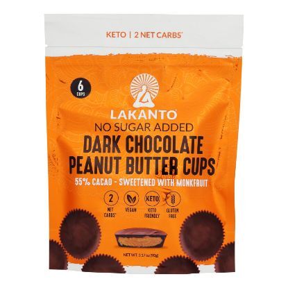 Lakanto - Peanut Butter Cups Dark Chocolate - Case of 8-3.17 OZ