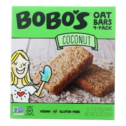 Bobo's Oat Bars - Oat Bar - Coconut - Case of 6 - 4 pk