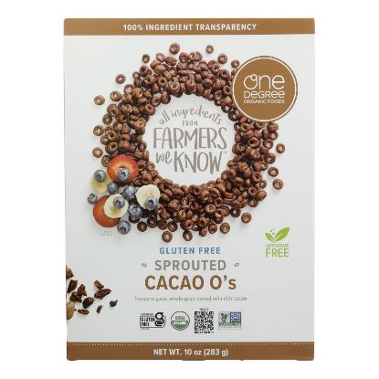 One Degree Organic Foods - Crl Sprtd Cacao O's - Case of 6 - 10 OZ