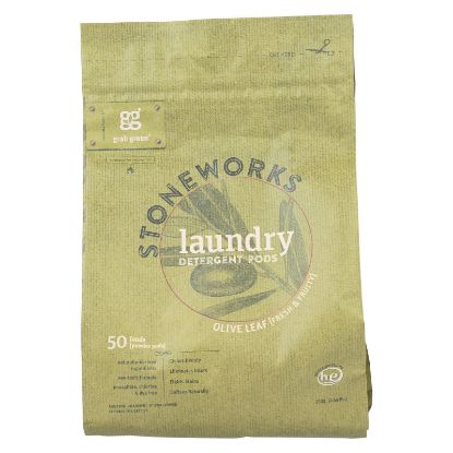Stoneworks Olive Leaf Laundry Detergent Pods  - Case of 6 - 50 CT