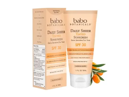 Babo Botanicals Sunscreen-Daily Sheer, Tinted SPF 30 -1.7 oz