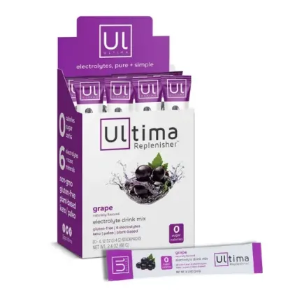Ultima Replenisher Grape Electrolyte Hydration Mix - 20 stick packs