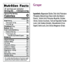 Ultima Replenisher Grape Electrolyte Hydration Mix nutrition facts