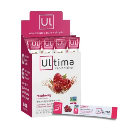 Ultima Raspberry Electrolyte Hydration Drink Mix 20 stickpacks