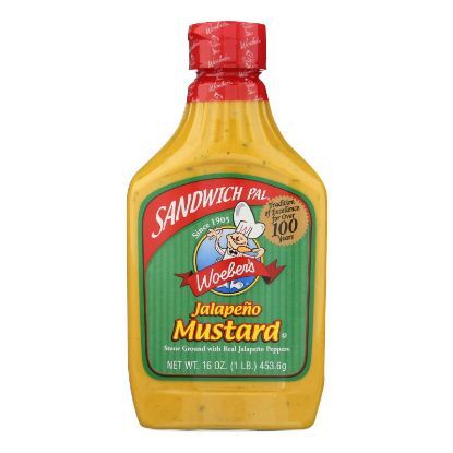 Woeber's Sandwich Pal Mustard Jalapeno - 1 Each - 16 OZ