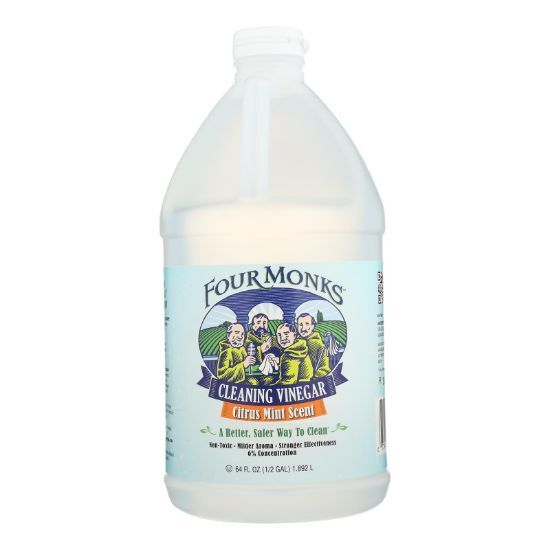 Four Monks Citrus Mint Cleaning Vinegar  - Case of 8 - 64 FZ