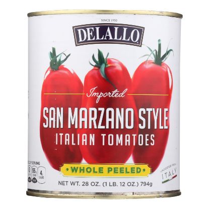 Delallo San Marzano Style Italian Tomatoes - Case of 12 - 28 OZ