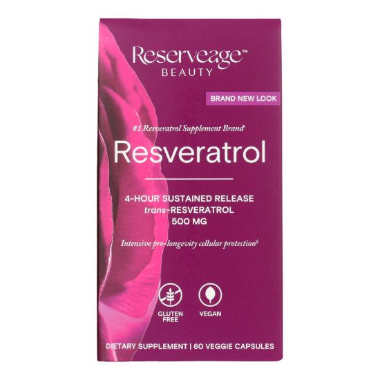 Reserveage Nutrition - Supp Resveratrol 500mg - 1 Each-60 VCAP