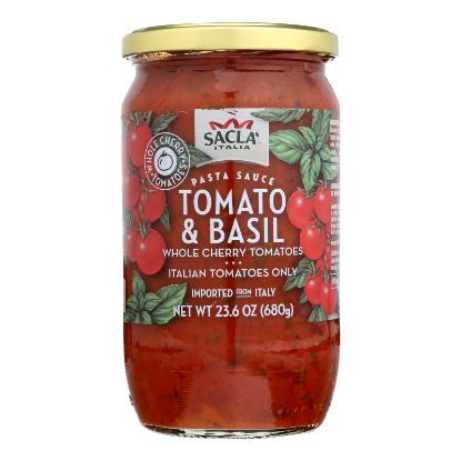 Sacla - Pasta Sauce Tomato Basil - Case of 6 - 24 OZ