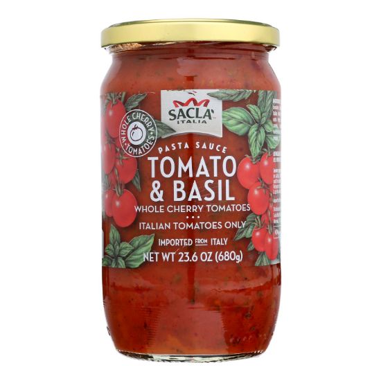 Sacla - Pasta Sauce Tomato Basil - Case of 6 - 24 OZ