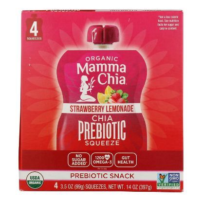 Mamma Chia - Chia Squeeze Straw Lmnade - Case of 6 - 4/3.5 OZ