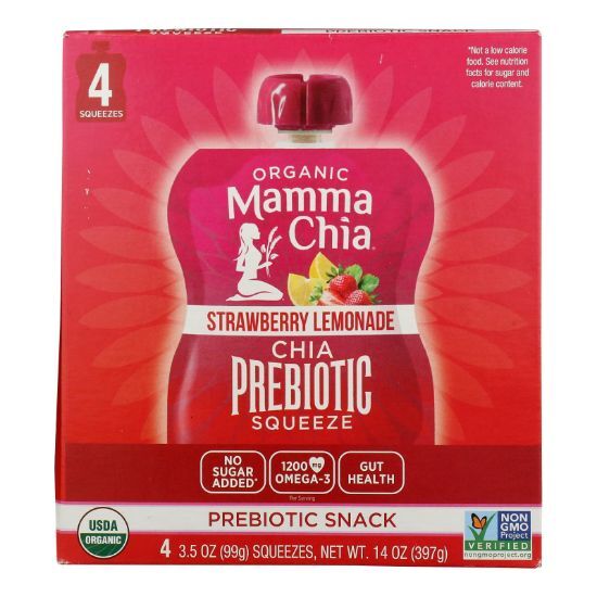 Mamma Chia - Chia Squeeze Straw Lmnade - Case of 6 - 4/3.5 OZ
