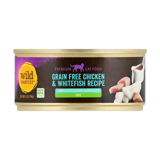 Wild Harvest - Cat Fd Chckn&whtfsh Gr Fr - Case of 24-5.5 OZ