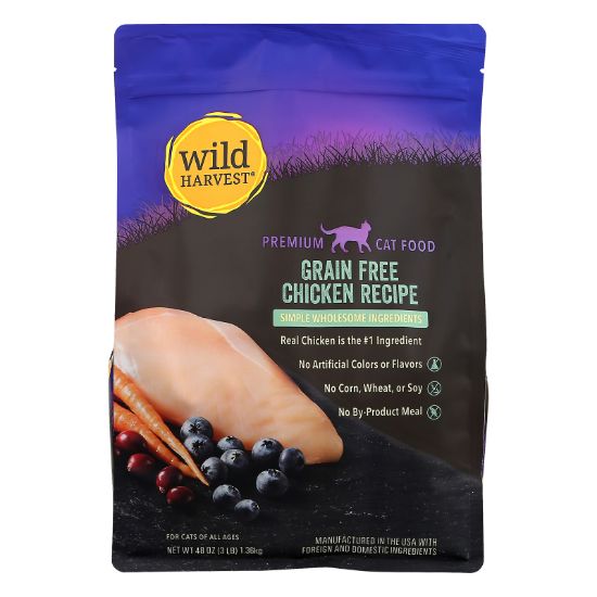 Wild Harvest - Cat Fd Chicken Recipe Gf - CS of 4-3 LB