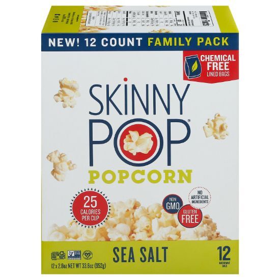 Skinnypop Popcorn - Popcorn Micro Ssalt 12pk - CS of 3-12/2.8 Z