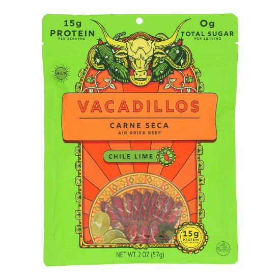 Vacadillos - Carne Seca Chile Lime - Case of 8-2 OZ