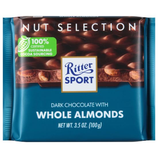 Ritter Sport - Dark Choc Whole Almnd - CS of 11-3.5 OZ