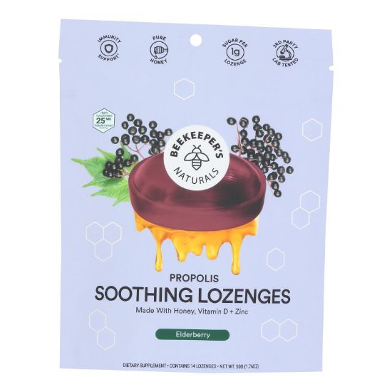 Beekeepers Naturals - Lozenges B Sooth Eldrbrry - 1 Each-1.76 OZ