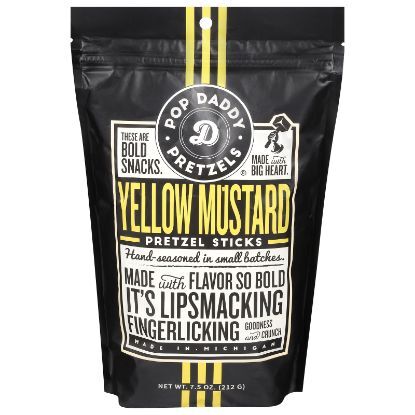 Pop Daddy - Pretzel Sticks Yllw Mstrd - CS of 12-7.5 OZ
