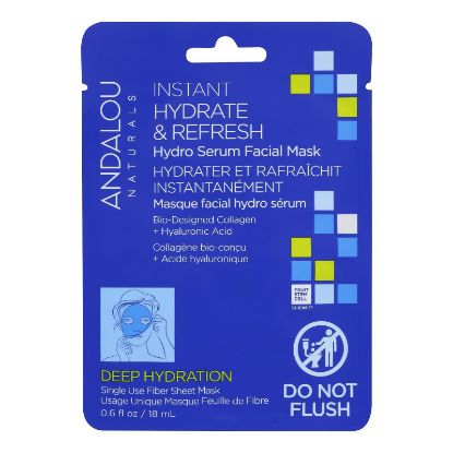 Andalou Naturals - Fcl Msk Instant Hydrt Refrsh - Case of 6-.6 FZ