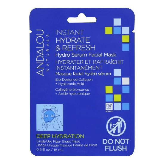 Andalou Naturals - Fcl Msk Instant Hydrt Refrsh - Case of 6-.6 FZ