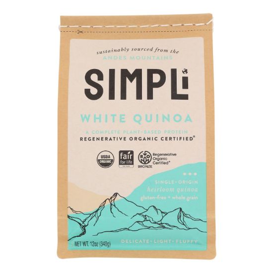 Simpli - Quinoa White Regenrte - Case of 8-12 OZ