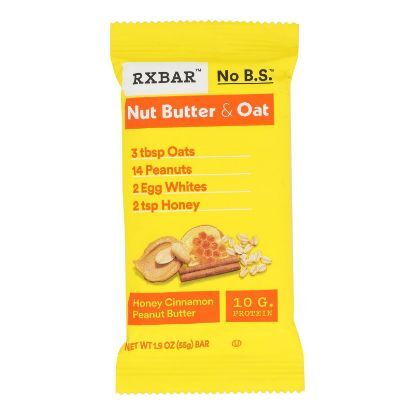 Rxbar - Bar Am Honey Cinnamon Peanut Butter - Case of 12 - 1.9 Ounces
