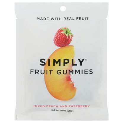 Simply Gum - Fruit Btes Pch&raspberry - CS of 8-1.8 OZ