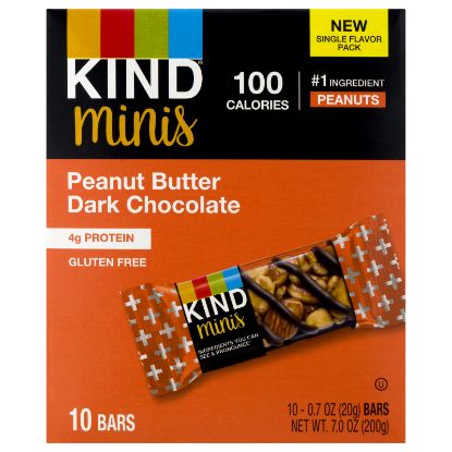 Kind - Bar Mini Dark Chocolate Peanut Butter - Case of 8-10/.7 OZ