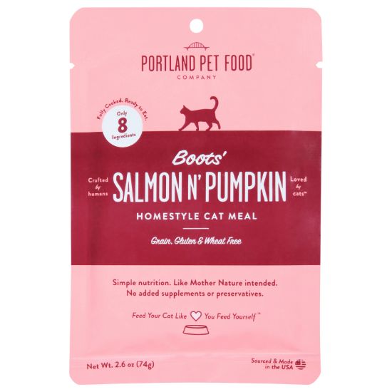 Portland Pet Food Company - Cat Meal Salmon N Pumpkin - CS of 12-2.6 OZ