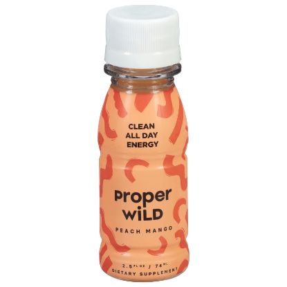 Proper Wild - Energy Shot Peach Mango - Case of 12-2.5 Fluid Ounces