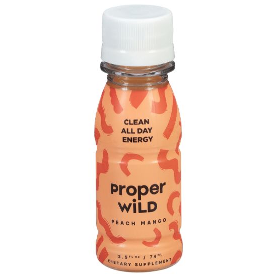 Proper Wild - Energy Shot Peach Mango - Case of 12-2.5 Fluid Ounces
