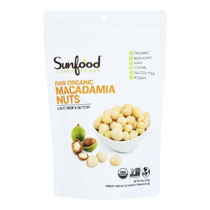 Sunfood - Macadamia Nuts Og2 Raw - EA of 1-8 OZ