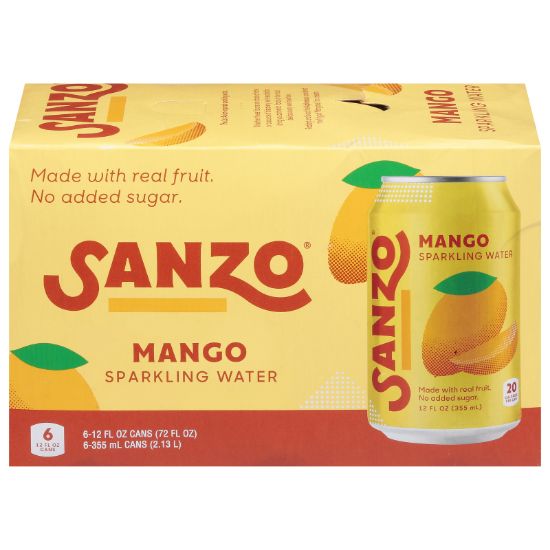 Sanzo - Sparkling Wtr Mango - CS of 4-6/12 FZ