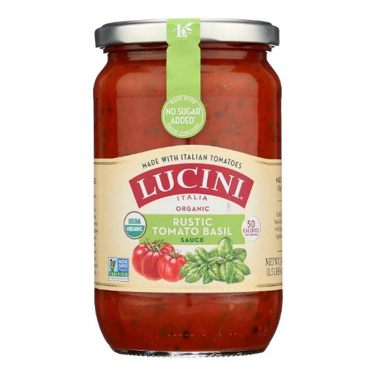 Lucini Italia - Pasta Sauce Organic Tomato Basil - Case of 6 - 24 Ounces